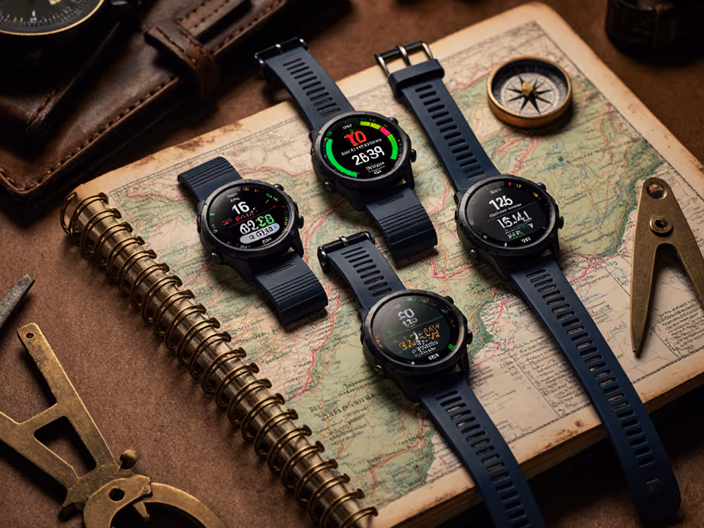 comparing_multiple_gps_watches_on_a_notebook_with_route_maps